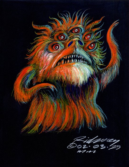 Thedocbot's tweet photo. The new Monday Monsters are here as a DOUBLE FEATURE and both are FOR SALE! Chills! #mondaymonster #monster #monsterart #drawrick #horror #horrorart #horrordrawing #horrorimage #artforsale #artforsalebyartist #originalart #painting #monsterhorror #colorpencildrawing https://t.co/rAEhy3rlOC
