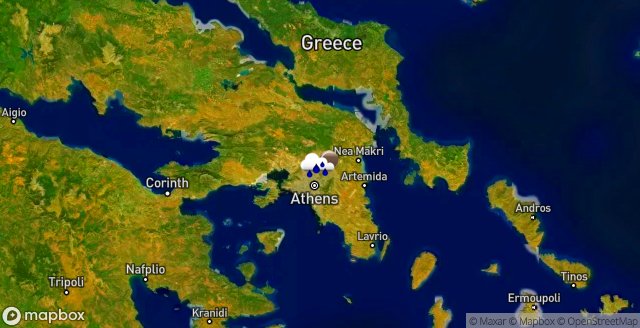 XWReport's tweet image. Hazardous Weather in #Irakleio
VERY HEAVY RAIN
Temp: 10℃
Wind: 12.9 km/h N(⇓)
Humidity: 88 %
Time: 06:35:56