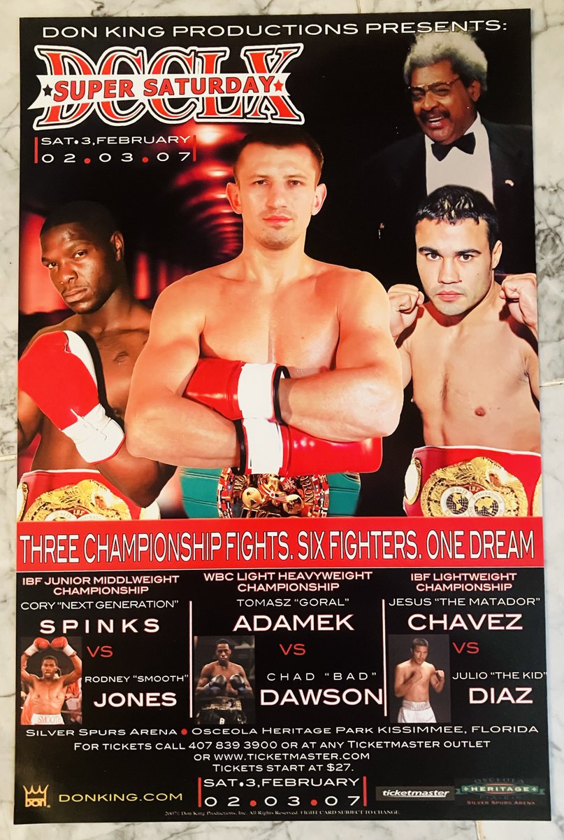 Dan Rafael (@danrafael1) on Twitter photo Heavy stock site poster in my #boxing collection from when <a href="/OfficialBadChad/">Chad Dawson</a> schooled Tomasz Adamek to win the <a href="/WBCBoxing/">World Boxing Council</a> 175 title in the main event of a Don King/Showtime world title tripleheader I covered at ringside -- 18 years ago today. <a href="/wbcmoro/">Mauricio Sulaiman</a> Heavy stock site poster in my #boxing collection from when <a href="/OfficialBadChad/">Chad Dawson</a> schooled Tomasz Adamek to win the <a href="/WBCBoxing/">World Boxing Council</a> 175 title in the main event of a Don King/Showtime world title tripleheader I covered at ringside -- 18 years ago today. <a href="/wbcmoro/">Mauricio Sulaiman</a>