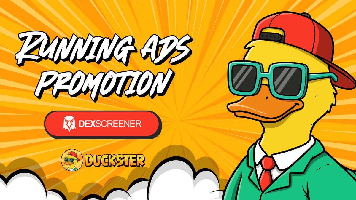 duckster_meme's tweet photo. $DUCKSTER Is Now Running Ads Promotion on Dexscreener
https://t.co/0zZYy0d620 https://t.co/ThyMawk0VY