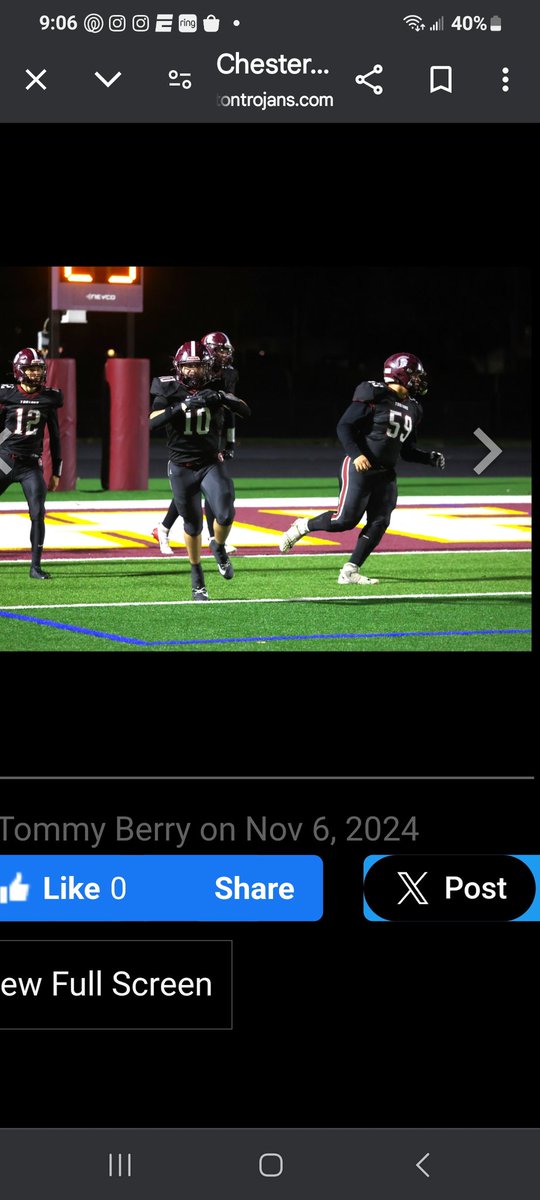 Chesterton -Trojan Football tweet media
