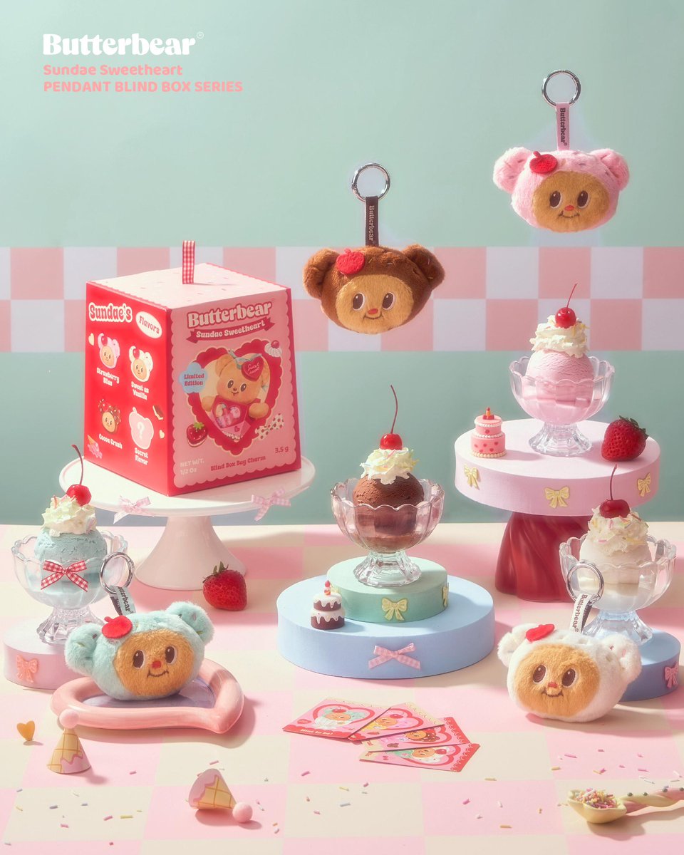butterbear_th's tweet photo. 💓Will you be my sweetheart?👀🍒
🍨Introducing Sundae Sweetheart Collection💖
🗓️วางจำหน่ายทาง Line Shopping https://t.co/g0Qacd127N  วันที่ 6/2/25 เวลา 10.00น.

📍Available for order via Line Shopping https://t.co/g0Qacd127N  on 6/2/25 at 10 AM (ICT)

#butterbear #ด้อมน้องเนย #plush #blindbox #กล่องสุ่ม #พวงกุญแจ #valentines #วาเลนไทน์