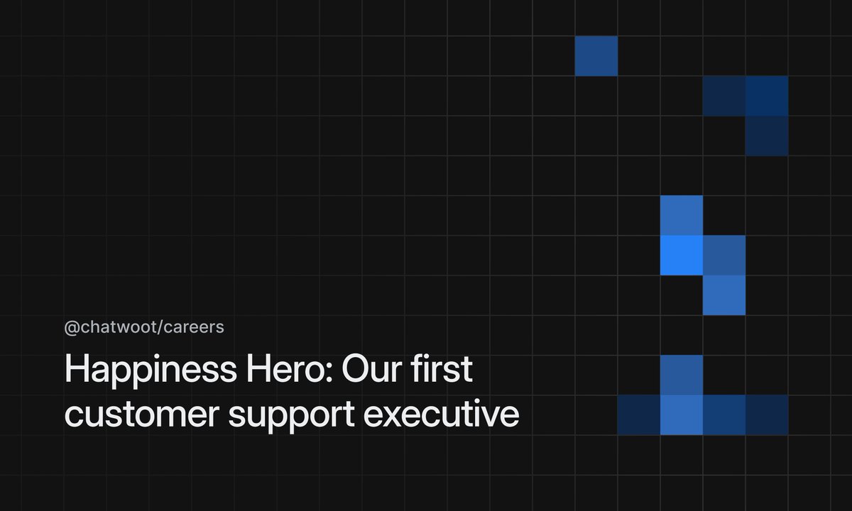 pranavrajs's tweet photo. Since day one, all of us founders have been personally handling support for Chatwoot. It’s been a great way to see firsthand how people use (and sometimes struggle with) our product. But now, with 600+ conversations a week (even after our bot steps in first) we’re stretched thin.

We’re looking for someone who loves helping people and wants to improve the product along the way. You’ll work closely with us founders to tackle questions, share feedback, and shape what’s next for Chatwoot.

If you think you’d be a good fit and send us your resume.