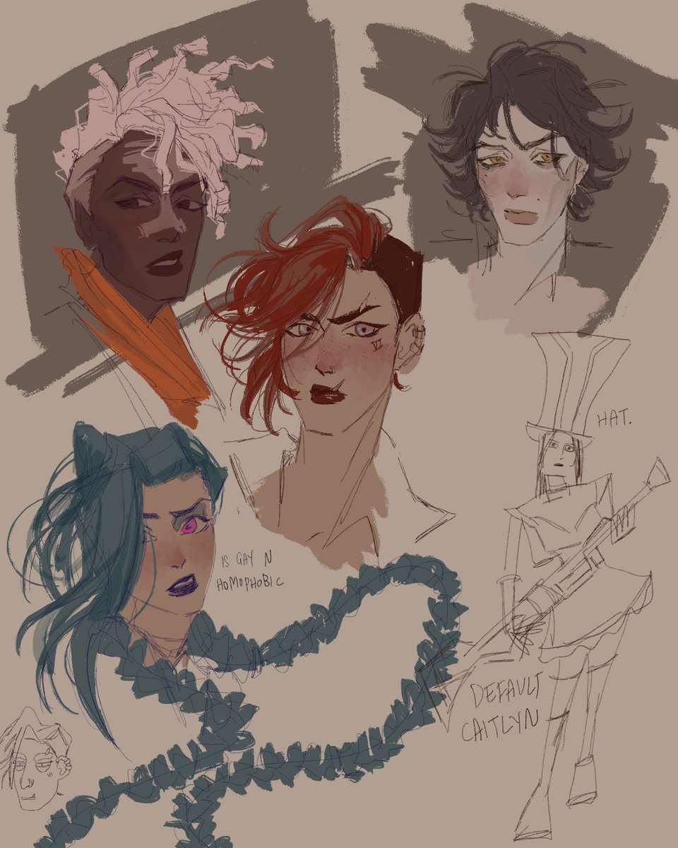 arcane doodles that never saw the light of day #caitvi #jinx #ArcaneSeason2 #arcanefanart