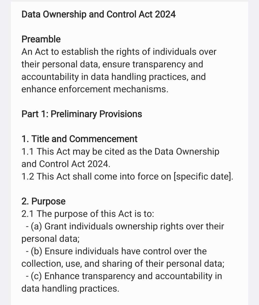 AlienAlgorithms's tweet image. In August 2024, we sent the Data Ownership and Control Act (DOCA) to the NZ Ministry of Justice. Instead of giving feedback, they filed it straight to their policy team—because it spoke for itself. Now, it lies in wait for real change. #DOCA2024 #SMAA2025