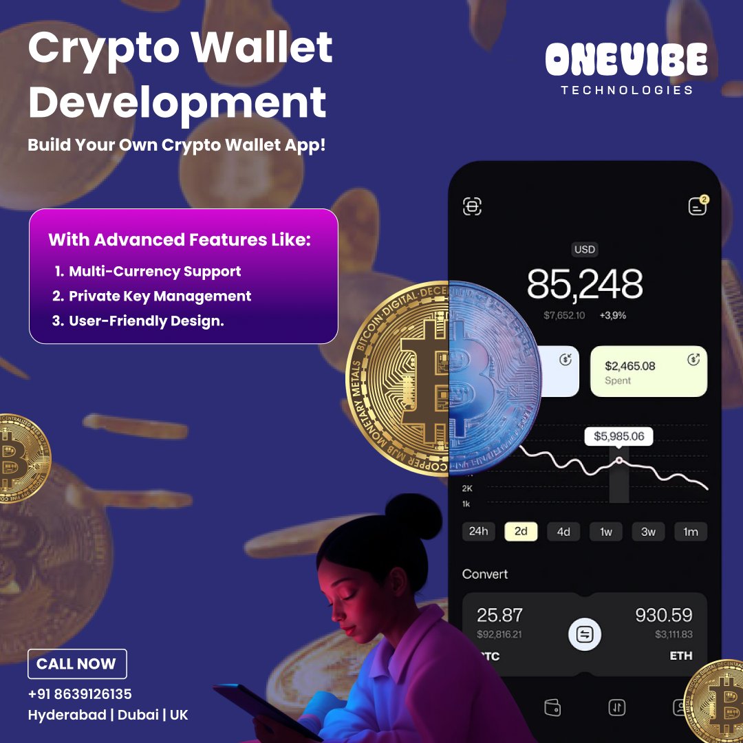 OneVibeTech's tweet photo. 📷 OneVibe Technologies – The go-to experts in crypto wallet development! We craft custom, secure, and high-performance wallets, helping businesses &amp; investors unlock the full potential of digital assets.
📷 Secure | 📷 Fast | 📷 User-Friendly
Build your next-gen crypto wallet. https://t.co/ynr4VTc5Sr