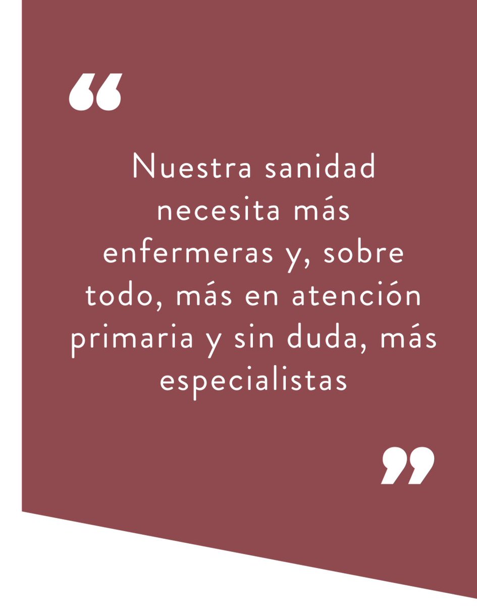 📯«Las enfermeras especialistas pueden ser la solución a muchos problemas por las altas necesidades de cuidados que existen (…) como lo son en otros países.»

newmedicaleconomics.es/wp-content/upl…

— <a href="/ArnedoFerrer/">Carmen Ferrer Arnedo</a>