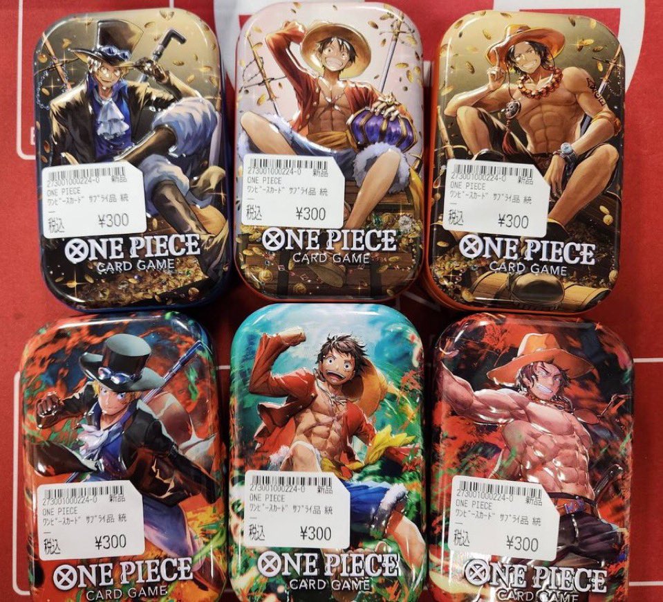 ワンピースカード ミニ缶の販売を開始しました✨ 販売価格:300円 レジ