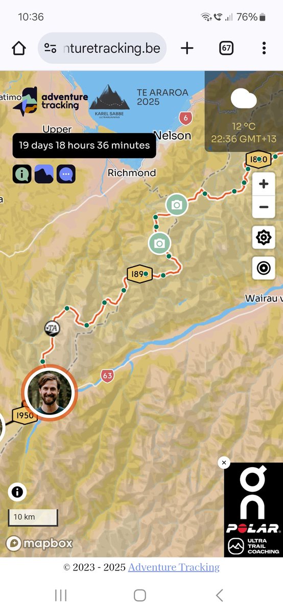 FrankDecorte's tweet image. Day 20 (73km) - 1938/3100km
The stops #KarelSabbe makes during the #FKT on #TeAraroa are that quick or on a difficult spot to get near that it's difficult for Jack to meet his father. Every meet&amp;amp;greet is a moment of fun for both.
Kobe, victim of the dogattack, is running again