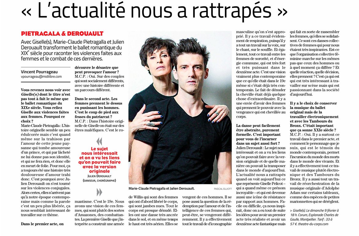 Publié dans le Midi Libre Montpellier ! 
On se retrouve ce dimanche, à 18h au Corum 😘