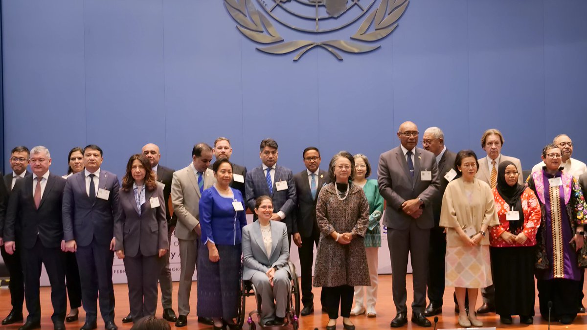 IOMAsiaPacific's tweet image. The 2nd #AsiaPacific GCM Regional Review is underway in🇹🇭! Member States &amp;amp; stakeholders gather to assess progress &amp;amp; advance action on migration governance. @CataDevandas, Representative of the #DG, set the stage with opening remarks, reinforcing more inclusive future #ForMigrants