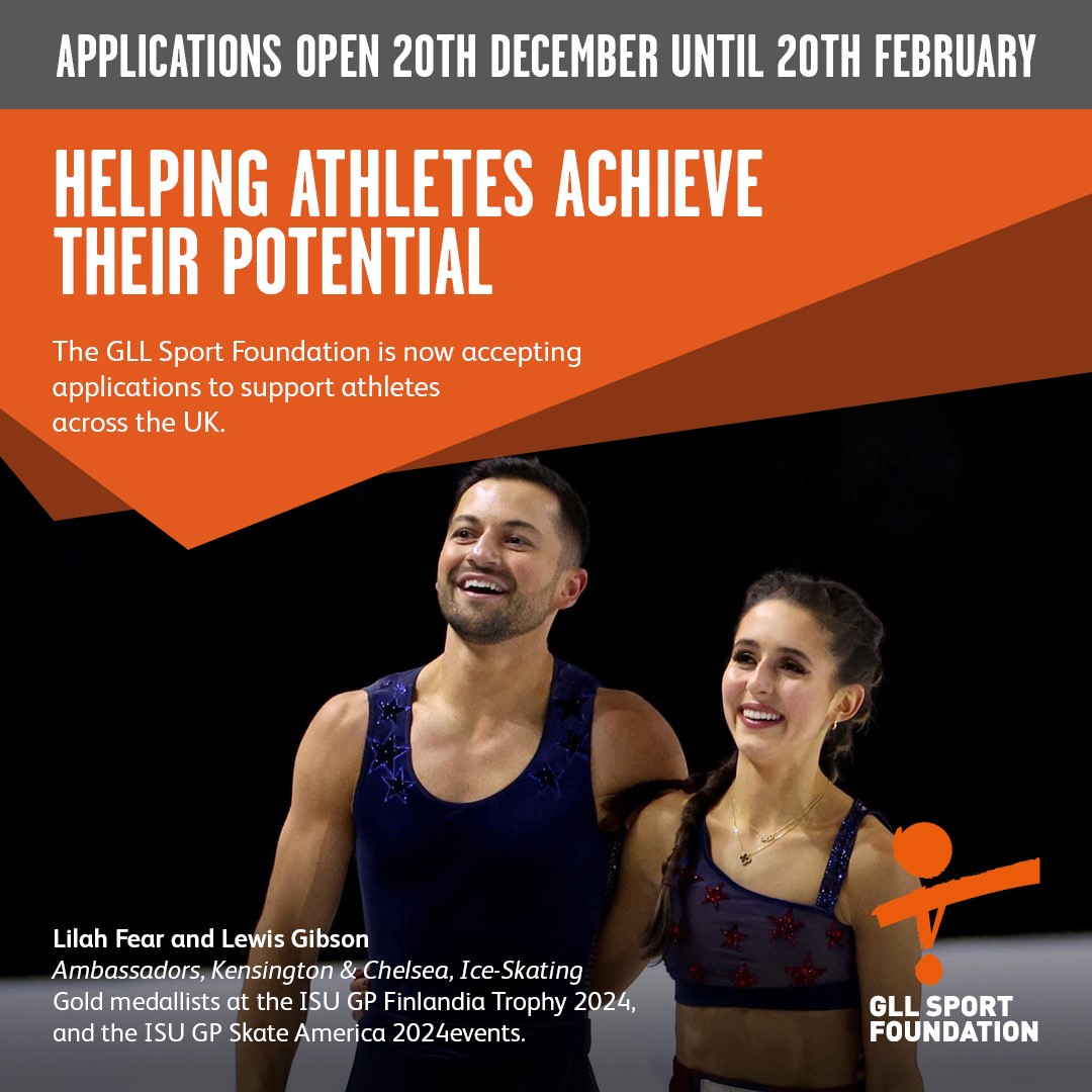 📣 Athletes, your time is now.

The GLL Sports Foundation applications are open. With over £1.2 million awarded annually, this is your chance to take your sport to new heights.

Find out more and apply here ⤵️

brnw.ch/21wQspq

 #GLLSportsFoundation

#gllsf