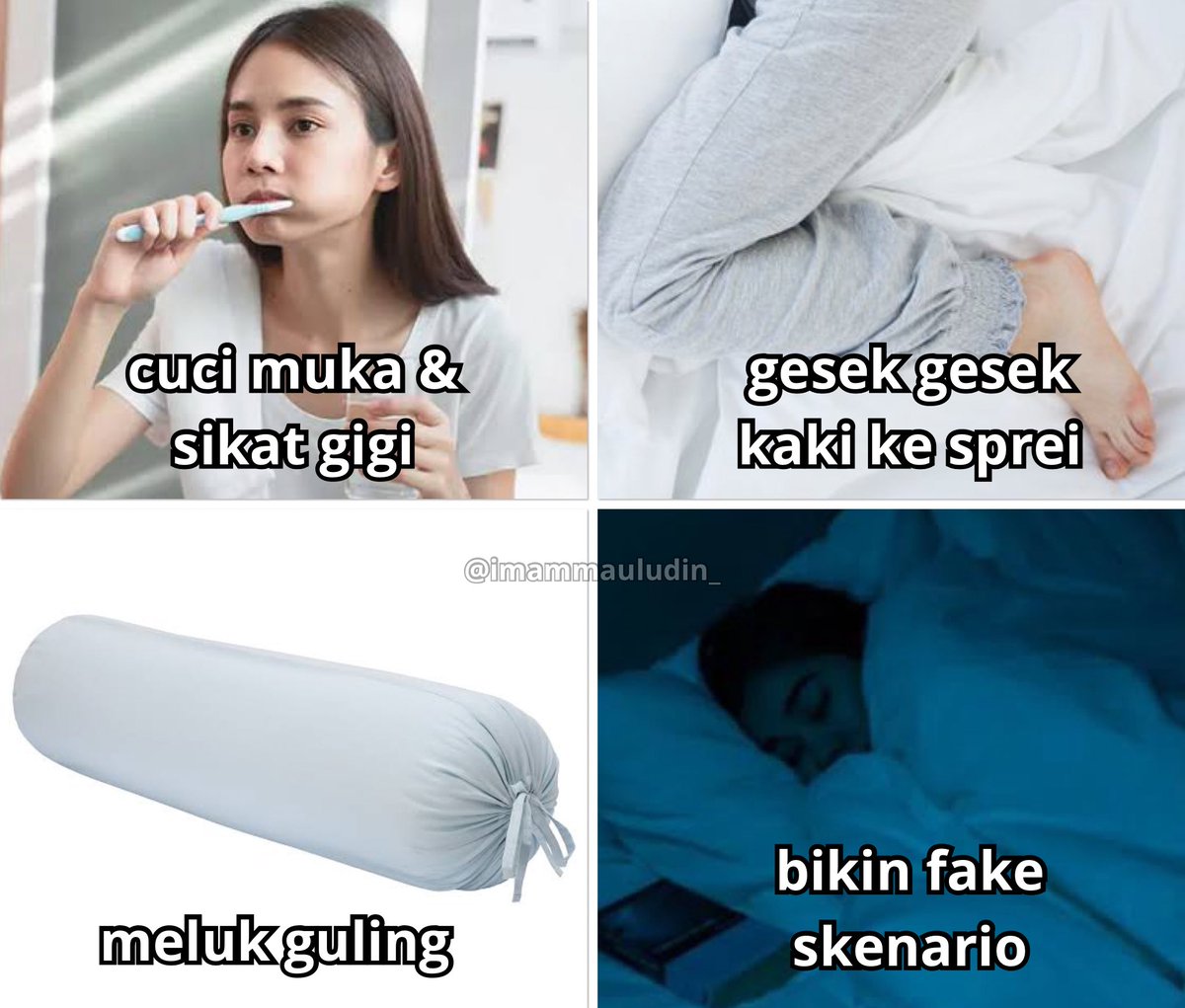 ImamMauludin_'s tweet photo. ritual sebelum tidur https://t.co/IKENNtcuiA