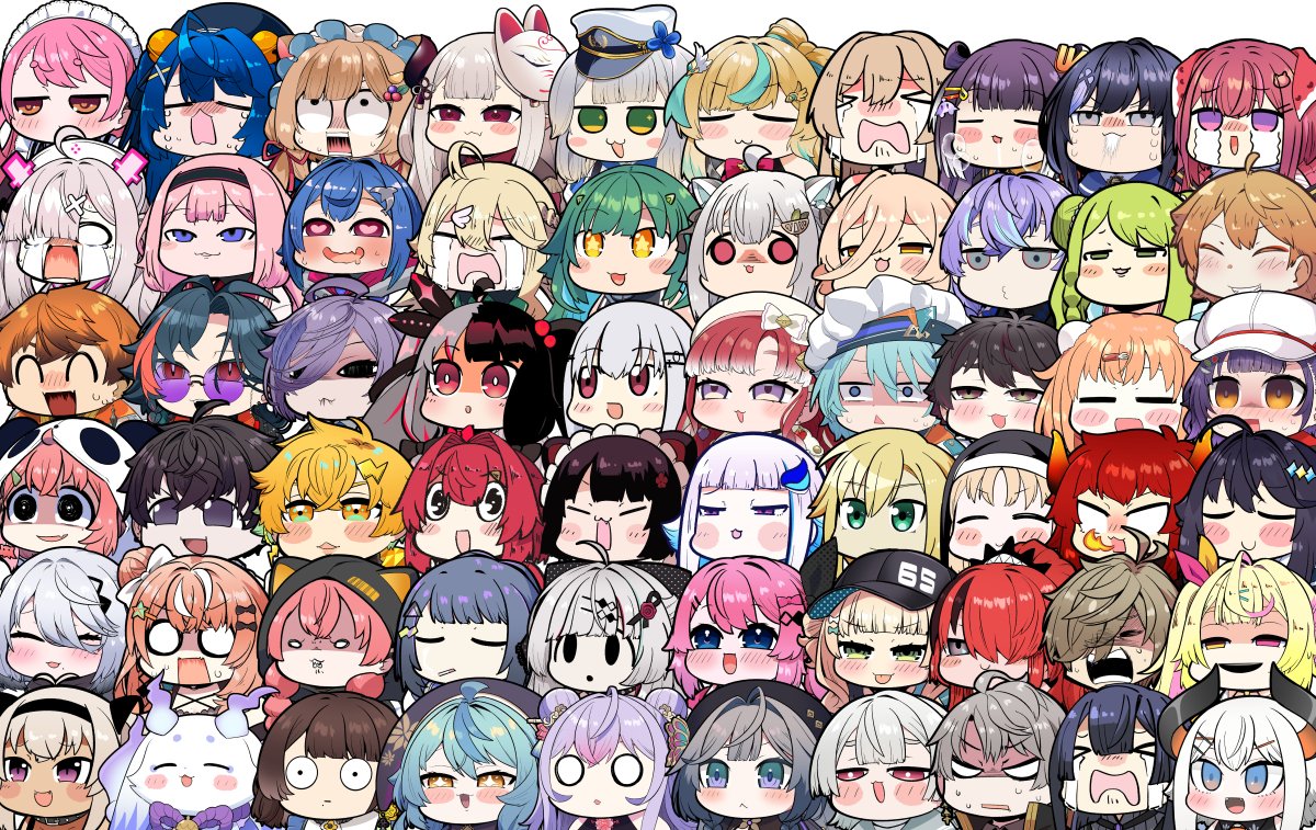 いつもの構図シリーズで描いたライバーさんもだいぶ多くなってまいりました