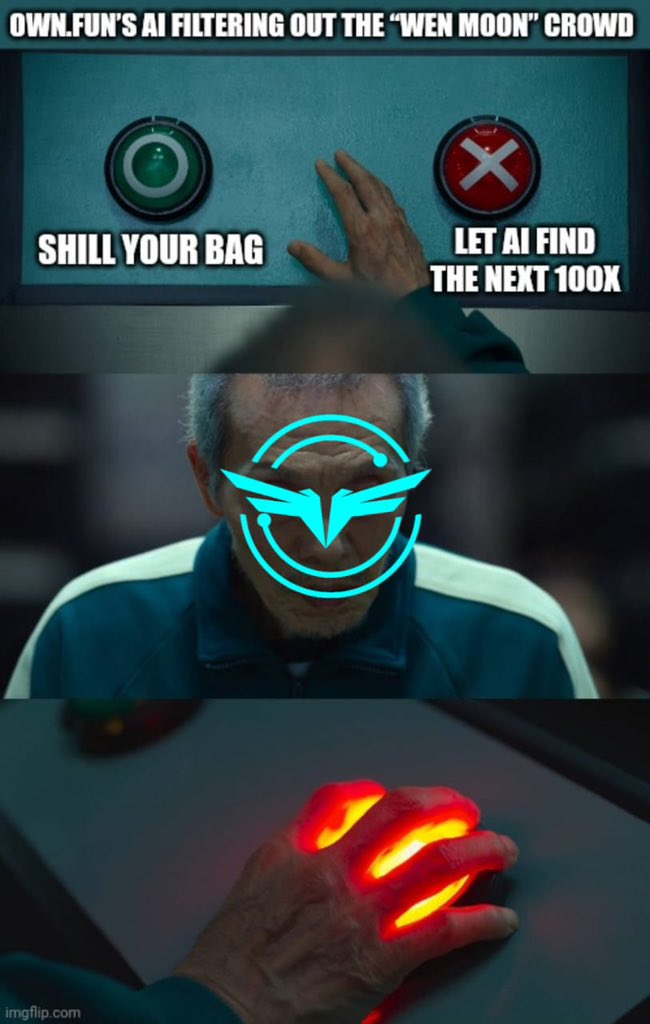 MisterEriki's tweet photo. Token discovery is on a whole other level with @owndotfun 

This is the first AI-powered token discovery feed &amp; social network platform.

Degens arise! This one is for you 😋

Created some memes for #Ownyourfun 

@Obanijesuoluwa @DompteurM https://t.co/aIFxf8NmJJ