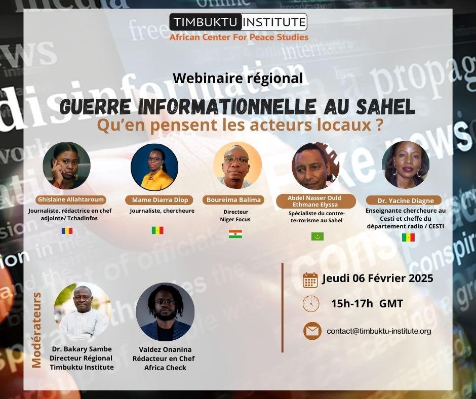 #SaveTheDate  to find out more about information warfare in the #Sahel