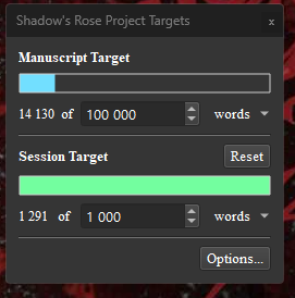 ElleDStein's tweet photo. A bit delayed but:  
 
Current word count at start: 12,839 
 
Session target at the end of session: 1,291/1,000  
Word count at end: 14,130  

A good writing day (even if I went to bed late)  

#writer #author #booktok #authortok #ShadowsRose #fantasy #highfantasy #darkfantasy https://t.co/uPMSZjqeOI
