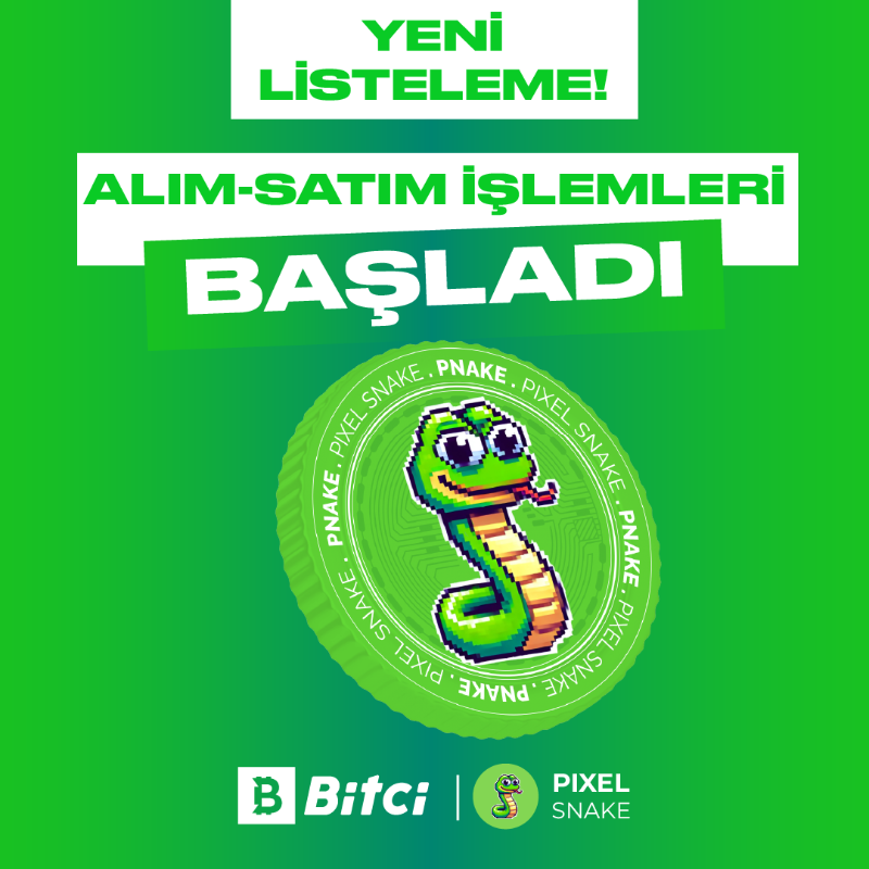 safebitcom's tweet photo. Pixel Snake (PNAKE) alım-satım işlemleri Bitci TRY Market'te başladı! 🐍
Hemen işlemlerinize başlamak için tıklayın! ⤵️
#PixelSnake $PNAKE