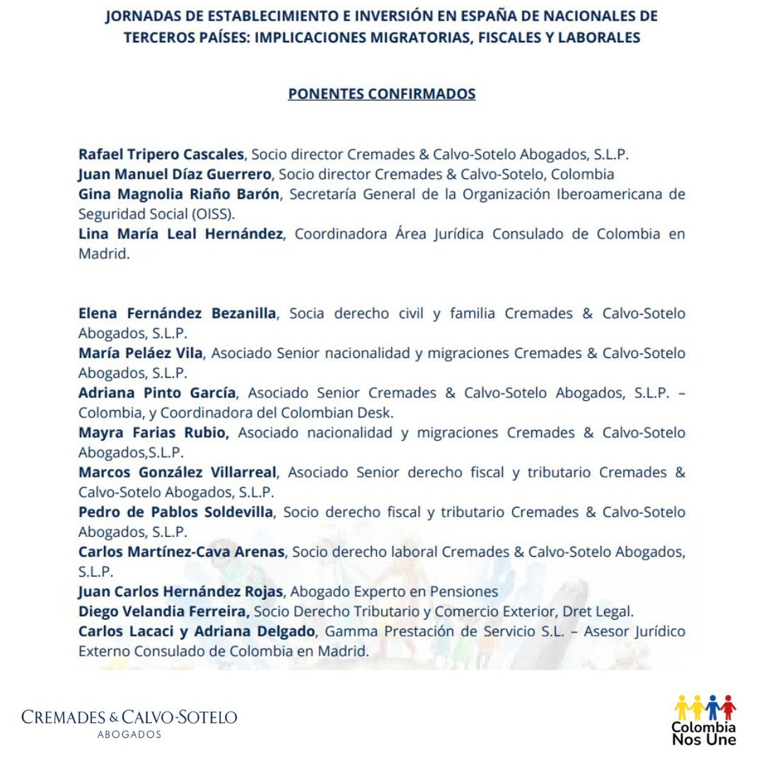 Compartimos información importante del Consulado de Colombia en Madrid👇

Confirma tu asistencia aquí:

forms.office.com/pages/response…
