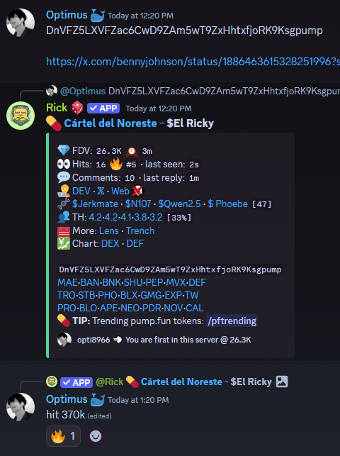 PFTrenches's tweet photo. always worth to be a whale 🐳
#ElRicky: $26k -> $424k (x16)
you can be one too 👇 https://t.co/0AAzcC6V53