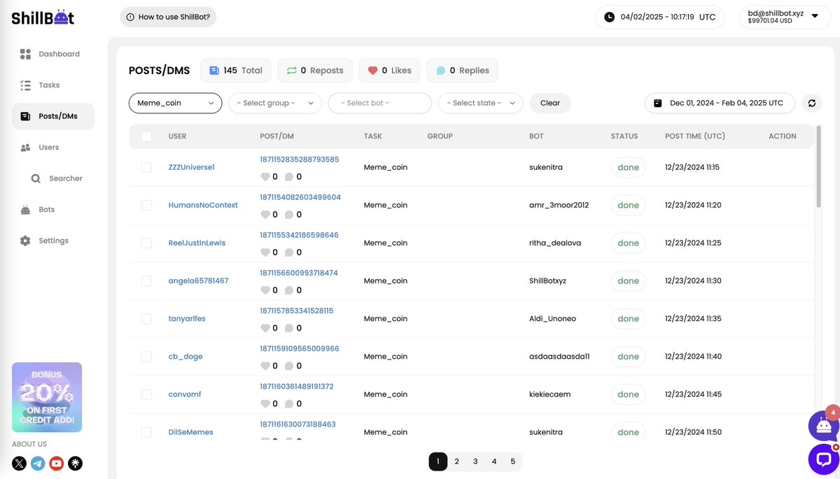 If you need a tool to shill your project, you can try our product—it will help you generate leads and increase revenue! shillbot.xyz/signin