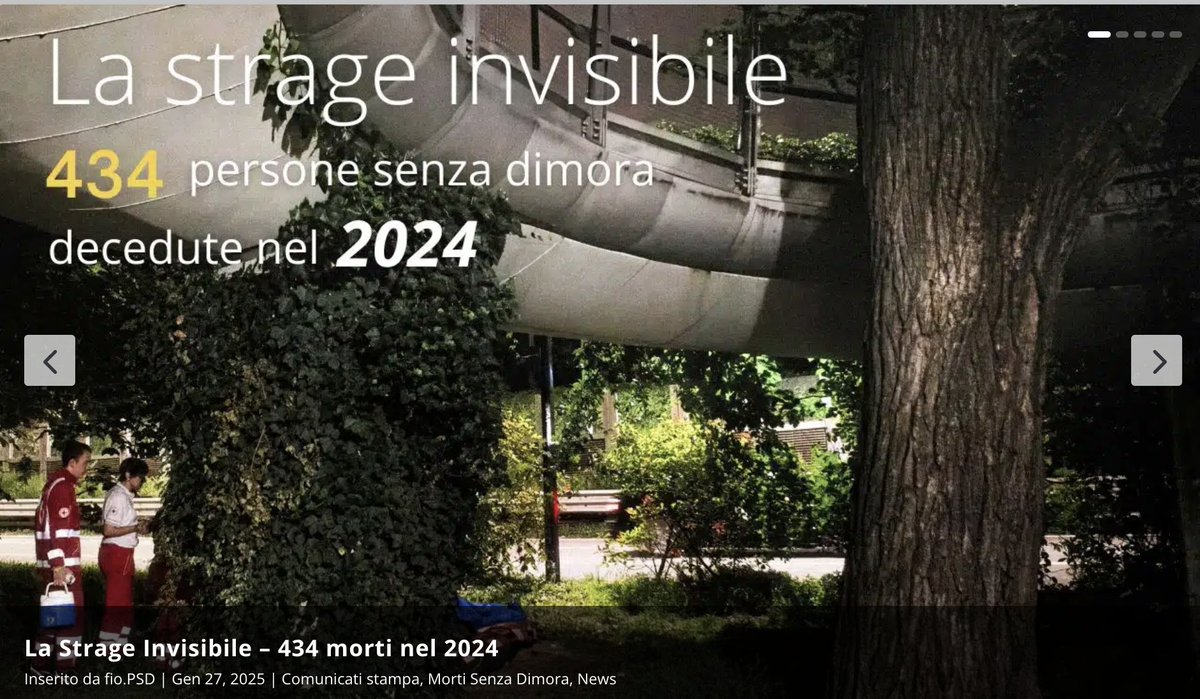 StefanoLamp's tweet photo. La strage invisibile. I dati @fiopsd. Nel 2024 sono morte 434 persone senza dimora. Si muore tutto l’anno, non solo in inverno, in condizioni di marginalità e isolamento. Persone di ogni età, molti giovani. Così, nel silenzio più assordante. https://t.co/WYR0oogC5W https://t.co/QZdnZw98wq