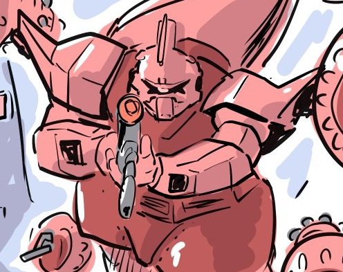 ゲルググとか描いてる 