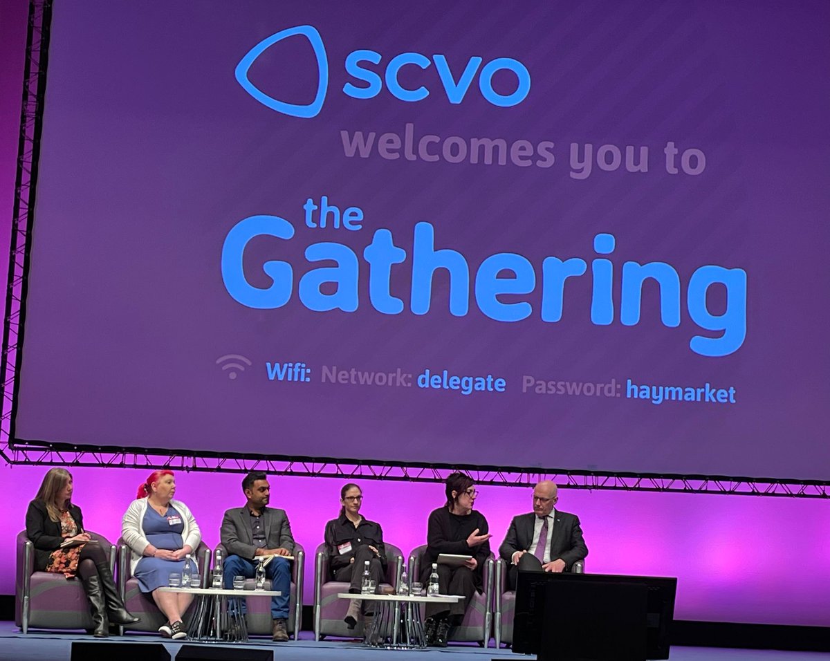 Our Senior Policy Officer, Sarah Latto asking what the Scottish Government are doing to reverse the decline in volunteer participation in Scotland #SCVOGathering