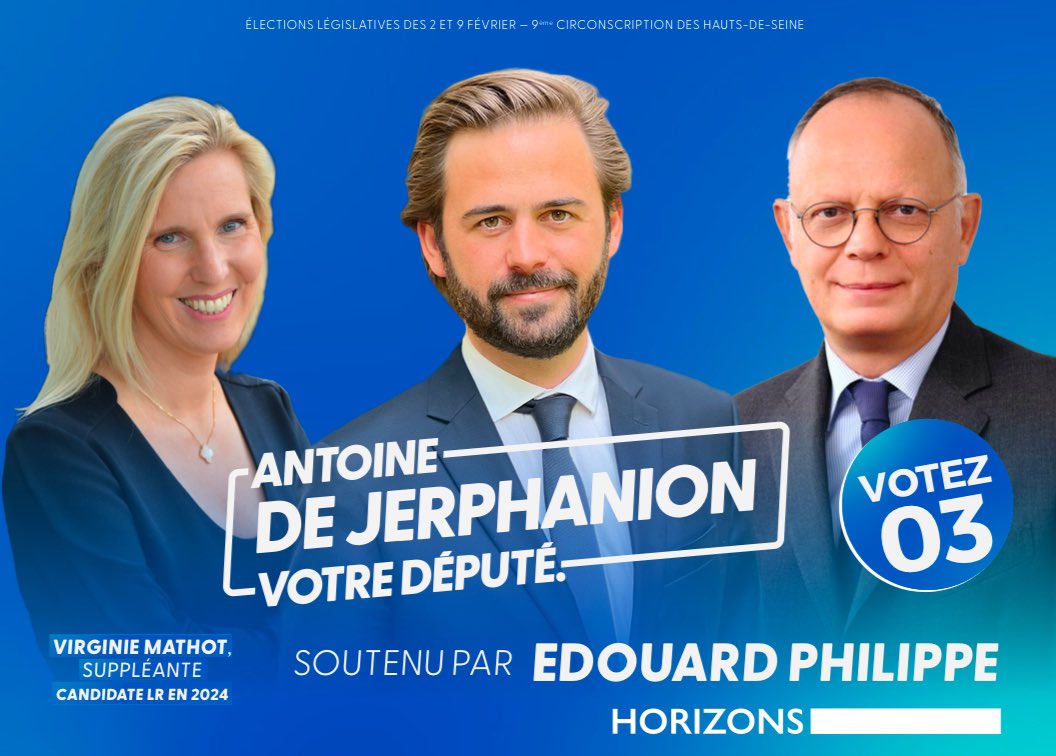 Dimanche 9 février, vous aurez le choix entre deux approches opposées de la politique et entre deux visions des priorités.
Ma candidature est celle d’une droite qui rassemble et qui fait face aux défis de notre pays.

Lignes claires, choix clair !

#BoulogneBillancourt #Circo9209