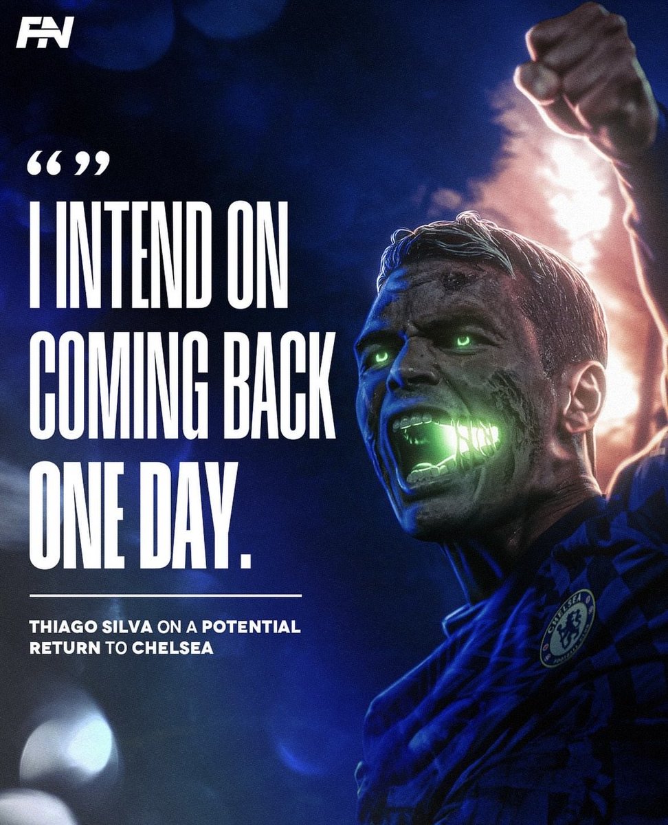 FrankKhalidUK's tweet photo. Thiago Silva would love to come back to Chelsea one day. https://t.co/bSIE9XHmVP