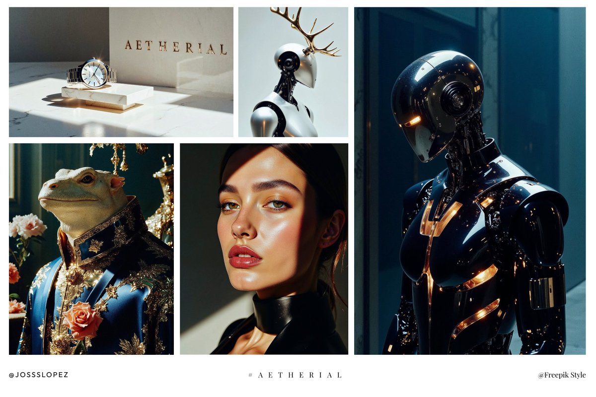 jossslopez's tweet photo. Hey friends! 😊 Today, I’m sharing something really exciting. I’ve had the opportunity to collaborate with @freepik  to create a new style for their AI Image Generator.
Let me introduce #Aetherial, the most impressive evolution of my most refined LoRA, #Aetherlux—but now better and available for everyone!