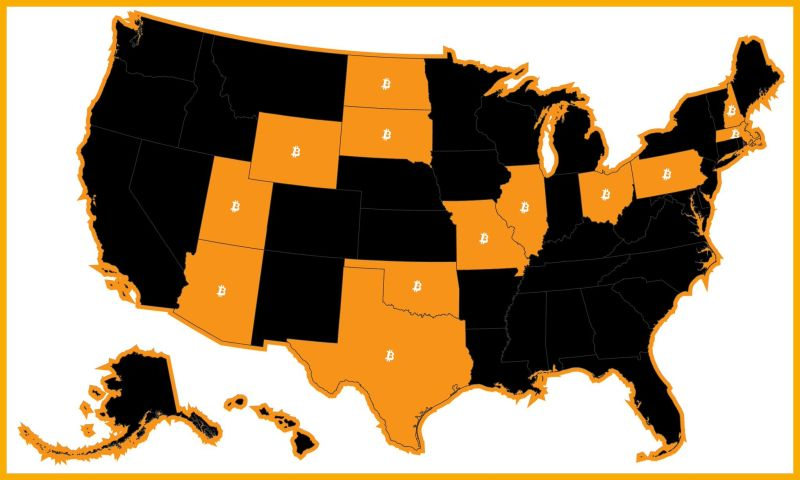 trade_lot's tweet photo. The number of states 🇺🇸 introducing #Bitcoin reserve bills has increased to 19, with new states such as #Oregon, #NewJersey, #Mississippi, and #Indiana

At this rate, the whole map will eventually turn orange this year. https://t.co/WG5K0MPQAW
