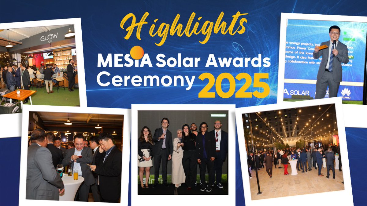 MiddleEastSolar's tweet image. 🌟 The MESIA Solar Awards 2025 – A Night of Excellence🌟
From groundbreaking innovations to visionary leaders, this year’s ceremony celebrated the best in MENA’s solar industry.
🎥 Relive the key moments: ow.ly/aZOF50USXf1
#SolarAwards #SolarInnovation #MESIA