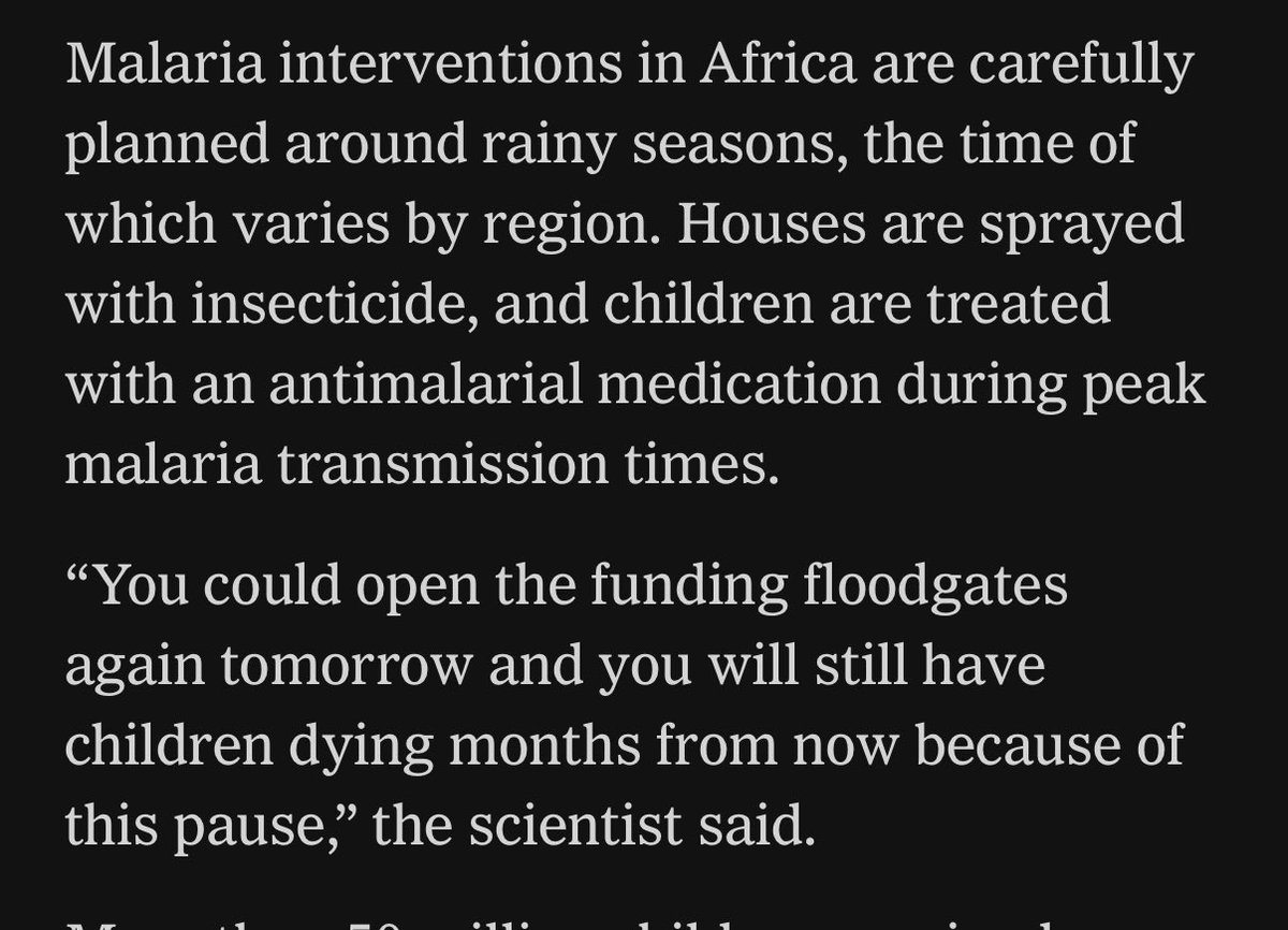 Children facing death from malaria.