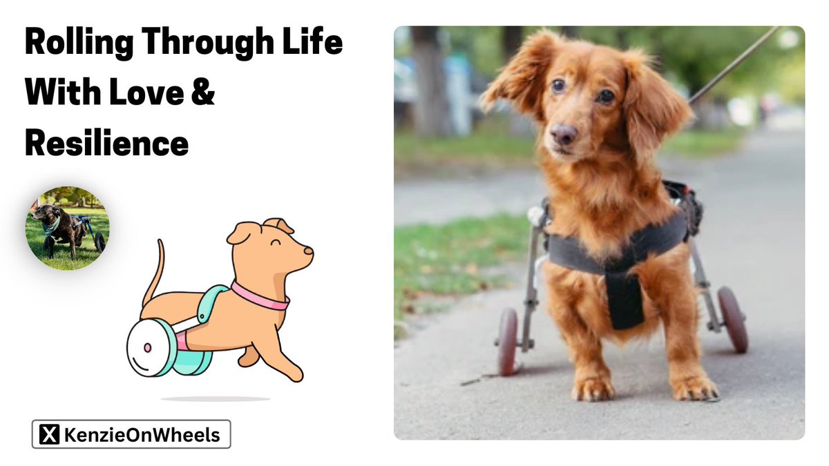 KenzieOnWheels's tweet photo. It’s not about how you move—it’s about where you’re going.
IVDD might’ve given me wheels, but it didn’t stop me from living life to the fullest.
I roll with love, resilience, and a heart full of adventure!
#WheelchairDog #ResilientPups #DogsWithWheels https://t.co/a1EGZNWRrt