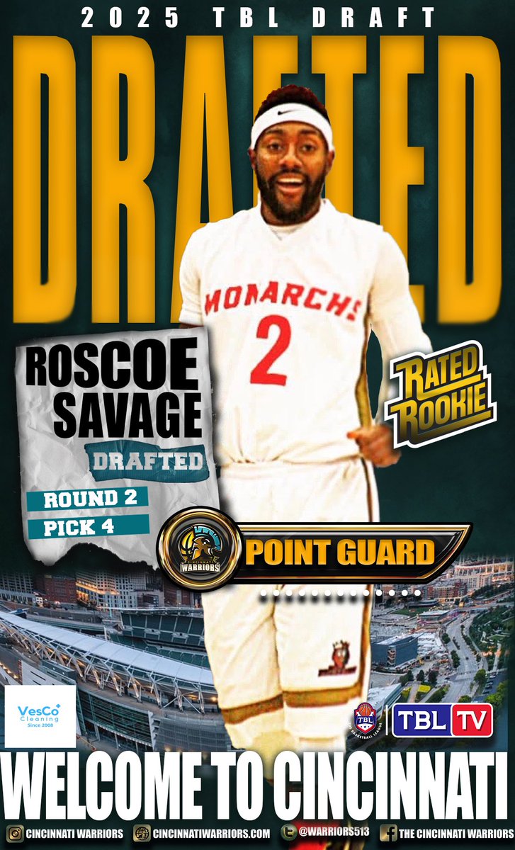 Warriors513's tweet photo. Welcome to #Cincinnati and the @Warriors513 War camp is coming and thank you @TBLproleague for historic 2025 draft presentation. Can’t wait to get going looking to preview the schedule? https://t.co/qLPEHdmezw need gear? https://t.co/6enQqxLM0E
Full Camp Roster coming soon! https://t.co/keqlh8bNXD