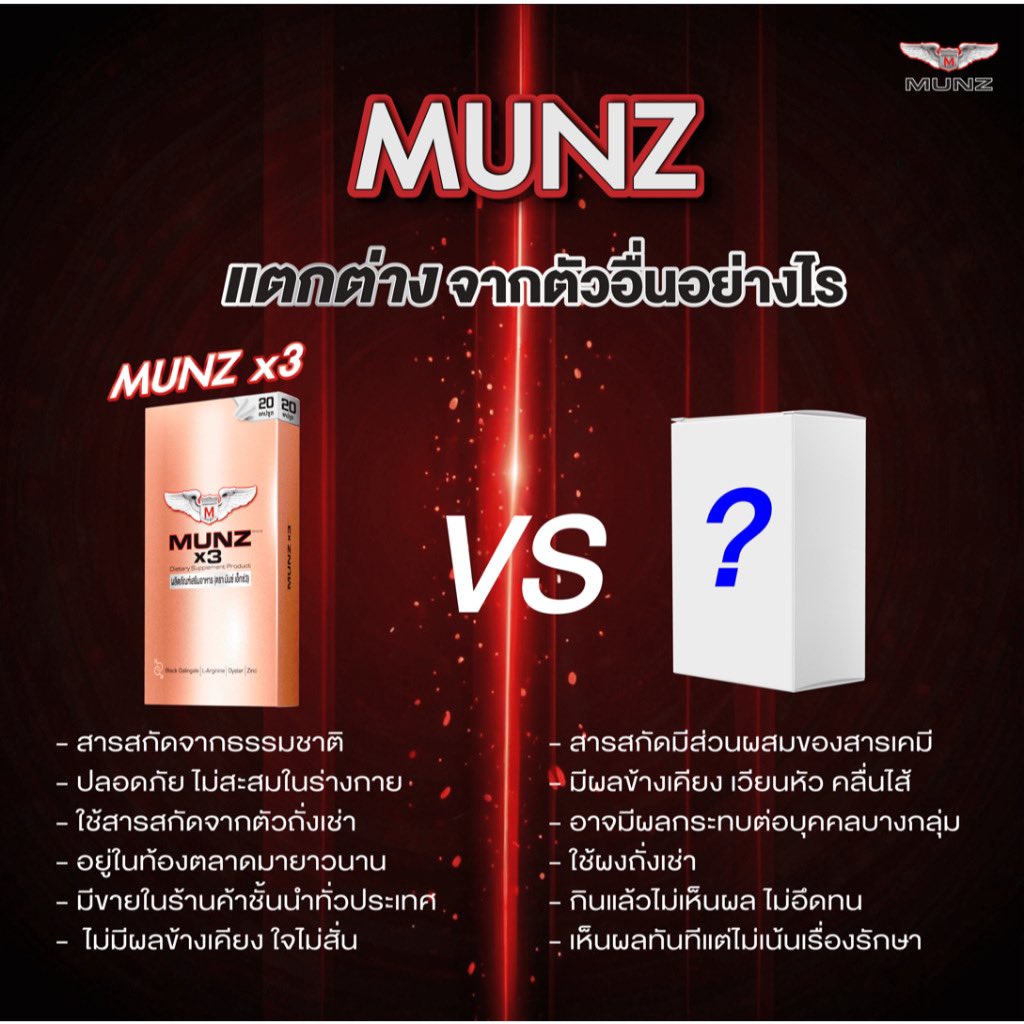 jamooza's tweet photo. “ฟื้นฟูพลังและสมรรถภาพทางเพศด้วย MUNZ X3 💪 เพิ่มความแข็งแกร่งและความมั่นใจในทุกกิจกรรม 
Shopee : https://t.co/WtQkXjv1NJ

#MunzX3 #เพิ่มพลัง #สมรรถภาพทางเพศ #สุขภาพดี” https://t.co/aU0hotFJZb