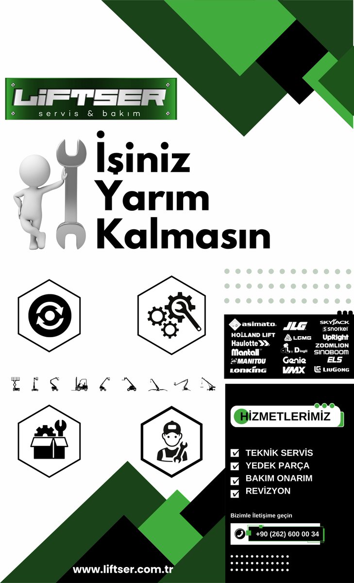 liftser's tweet photo. Liftser olarak, 2013 yılından bu yana Platform, Forklift ve Vinç Makine gruplarında sektöre değer katıyoruz! Türkiye genelinde 9 farklı şubemizle, Teknik Servis, Bakım, Onarım, Revizyon ve Yedek Parça hizmeti sunarak her zaman yanınızdayız.

#liftser #manlift #teknikservis https://t.co/Va53csd7Dj