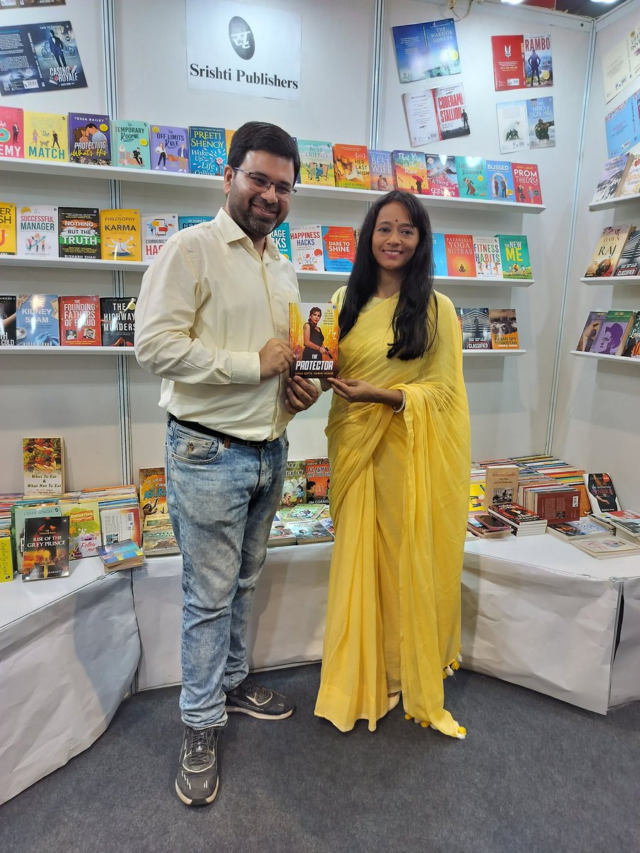 At New Delhi World Book Fair with my two newly released books, 'The Protector' &amp; ' सोच से भी आगे'. Both the books are available at the book fair at  <a href="/Srishtipub/">Srishti Publishers</a> stall (Hall5 - H09). I will be there on 5th and 8th as well to sign away the copies.
#books #nonfiction