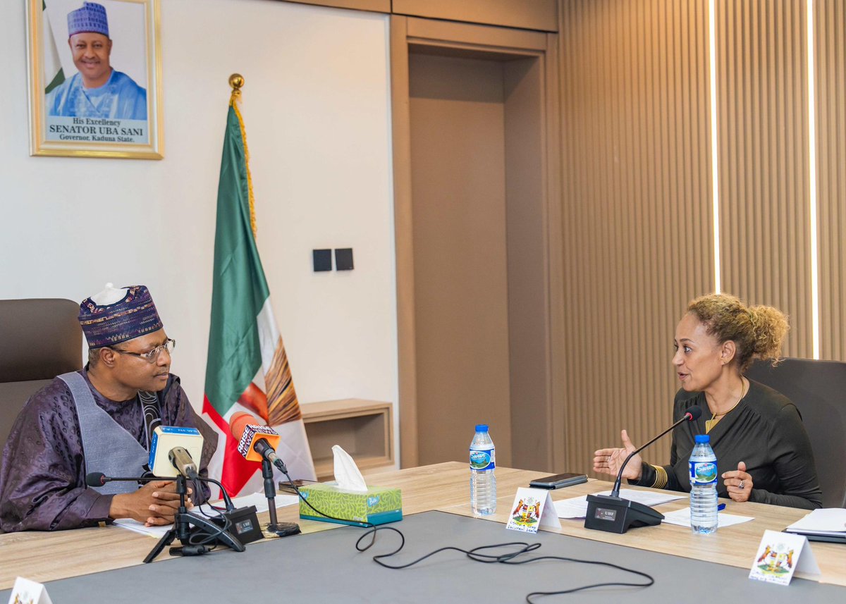 CynthiaOMRowe's tweet photo. Continuing our valued partnership by meeting with @GovKaduna H.E @ubasanius to sign the new Mutual Accountability Framework (KaMAF).

Building on past successes in governance, health, and education, we are excited to expand our partnership into climate change &amp; smart agriculture. https://t.co/Zv9I31CYHr