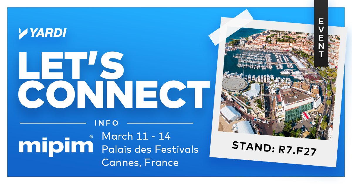 #EU – Yardi clients have decreased invoice processing times by 70%, reduced leasing times by 40% and digitised 100% of processes.

Join us at <a href="/MIPIMWorld/">MIPIM</a> and see how <a href="/Yardi/">YARDI</a>'s asset and property management software can enhance your operations.

#TeamYardi #MIPIM #MIPIM2025 #CRE