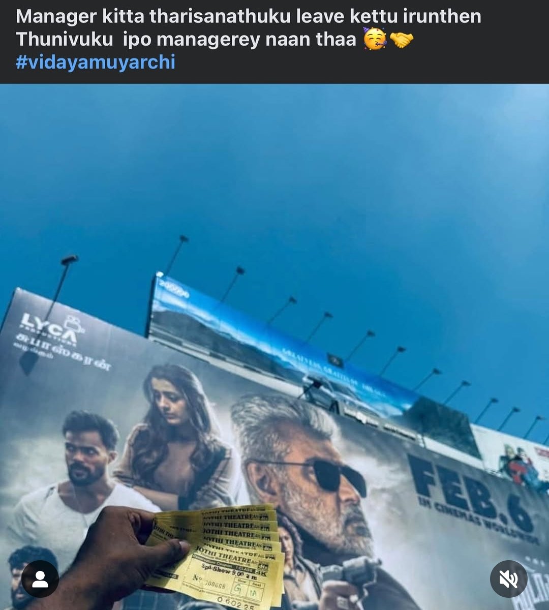 akfairoze17's tweet image. Era 🔥🔥🔥🔥🔥 #VidaaMuyarchi #Feb6 #VidaaMuyarchiBookings