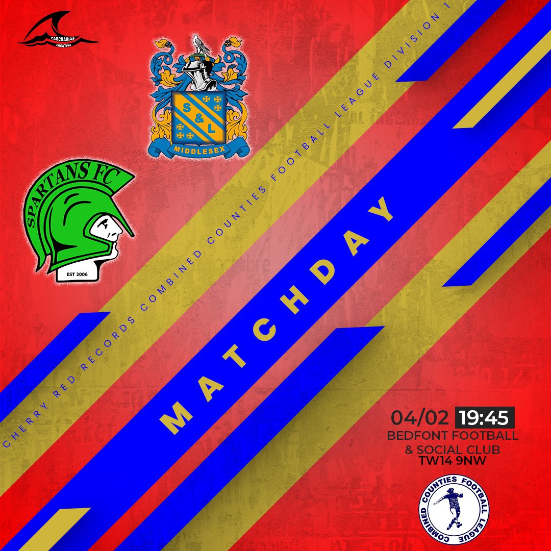 Staines & Lammas (Middx) FC (@slammasmiddxfc) on Twitter photo ITS MATCHDAY AND WE ARE BACK ON THE ROAD AGAIN 🛣️
🏆 Combined Counties League Division One
🗓️ Tuesday 4th February 2025
🕘 7:45PM
🆚 <a href="/SpartansYouthFC/">Spartans Youth FC</a>
🏟️ The Orchard, Bedfont, TW14 9QT
🎟️ - Adults: £6 - 13-18y/o: £1 - Conc: £4 - U12: FREE
Let us know if you’ll be there! 😉👍 ITS MATCHDAY AND WE ARE BACK ON THE ROAD AGAIN 🛣️
🏆 Combined Counties League Division One
🗓️ Tuesday 4th February 2025
🕘 7:45PM
🆚 <a href="/SpartansYouthFC/">Spartans Youth FC</a>
🏟️ The Orchard, Bedfont, TW14 9QT
🎟️ - Adults: £6 - 13-18y/o: £1 - Conc: £4 - U12: FREE
Let us know if you’ll be there! 😉👍