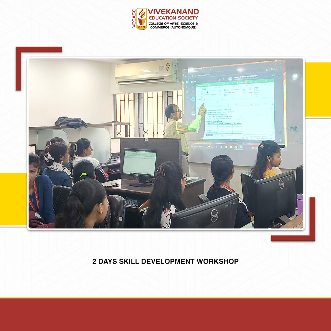 VESASCspeaks's tweet image. The Department of Economics successfully conducted a 2-Day Skill Development Workshop on Basics of Excel on 23rd & 24th January 2025, under the aegis of PM USHA Grant!
Empowering students with essential Excel skills for a brighter future!
#SkillDevelopment #ExcelWorkshop