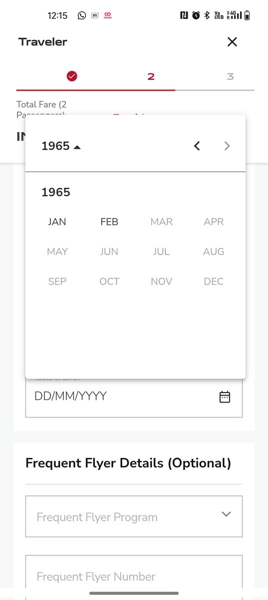 NeerSeven's tweet photo. @airindia why don't you allow dob to be selected as per travel date? I am trying to book tickets for senior citizens for 3rd March. And passenger completing 60 years on 1 st March. But I am not allowed to enter her DOB from your Book portal/app. https://t.co/OGRmOnXSU4