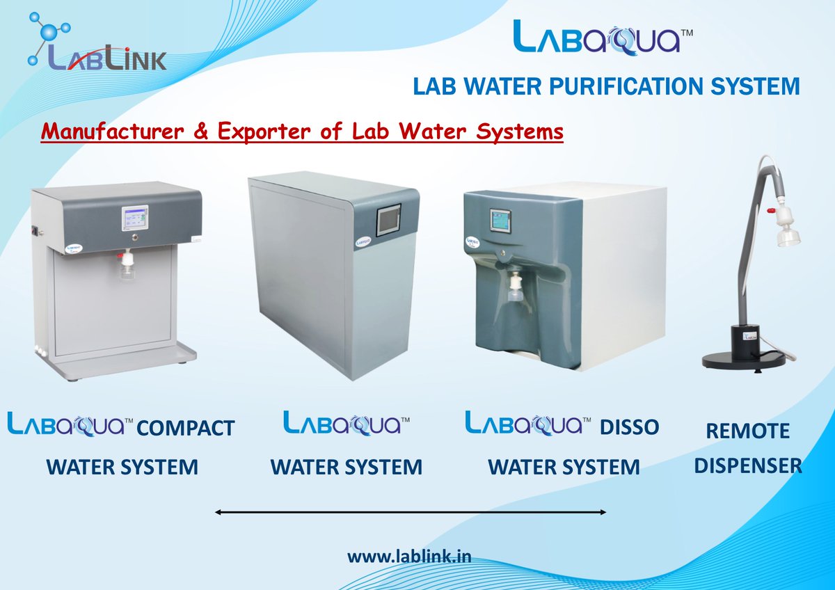 Lablink12's tweet photo. 💧 Pure. Reliable. Trusted. 💧

Precision in every drop! Our LABaQUa Water Purification System delivers high-purity water, meeting the critical needs of laboratories. Designed for efficiency and reliability, it’s the preferred choice for research and analytical applications. https://t.co/okDGvsTSUf