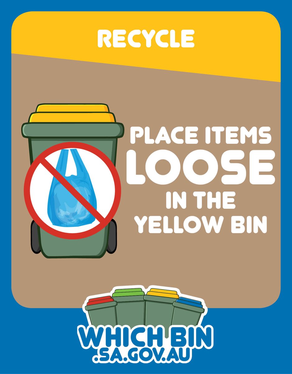 🛑🚫 We hate to be a nag, but please don't place your recycling in a bag! ❌ ✋❗️
 #notinabag #leaveitloose. 
Click here to find out why 👉🏼 shorturl.at/cp04B
