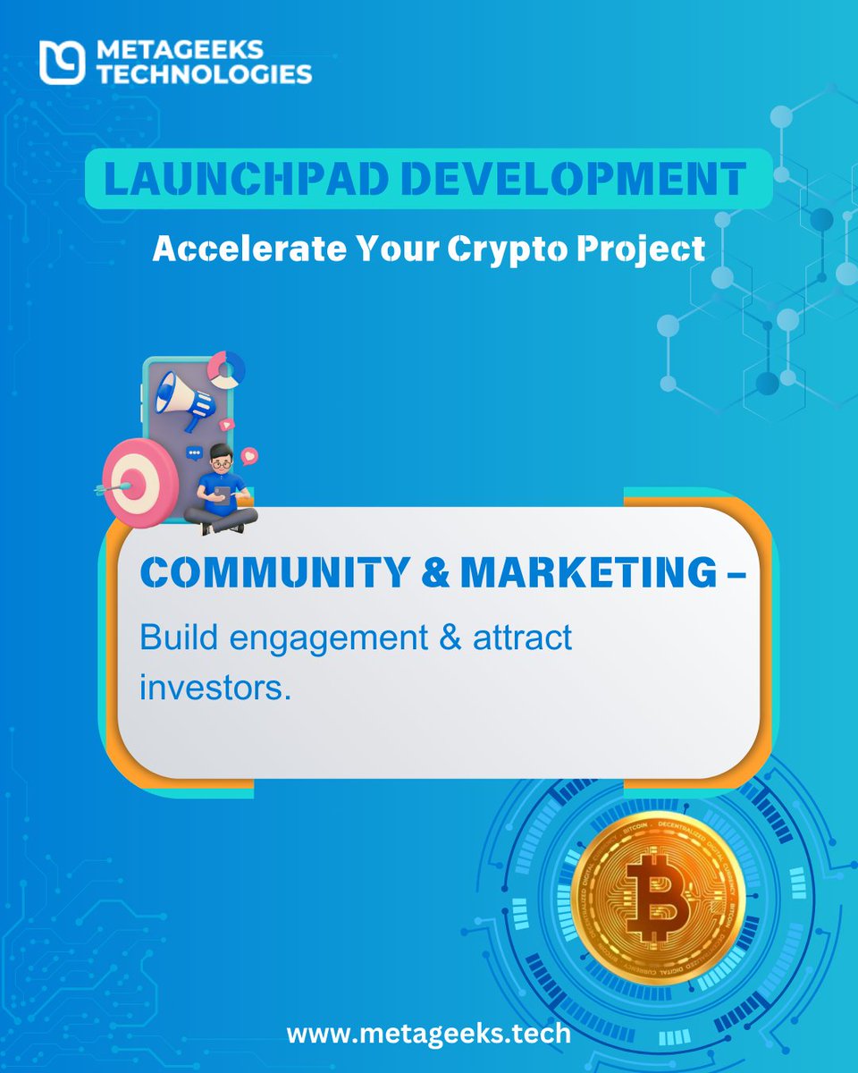 MetaGeeks_tech's tweet image. Fuel your crypto project's takeoff! 🚀🪙
From concept to launch, MetaGeeks empowers your crypto project with cutting-edge launchpad solutions.
To know more,
📧hello@metageeks.tech
🌐metageeks.tech
#MetaGeeks #CryptoLaunch #cryptocurrency #LaunchpadDevelopment #crypto…