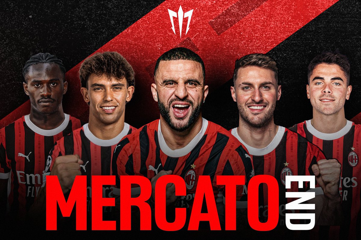 Milan Transfer Window Januari 2025

Kyle Walker (RB/34/Man City)
Santiago Gimenez (CF/23/Feyenoord)
Joao Felix (SS/CF/25/Chelsea)
Warren Bondo (CM/21/Monza)
Riccardo Sottil (LW/25/Fiorentina)

Apa kurangnya Milan?