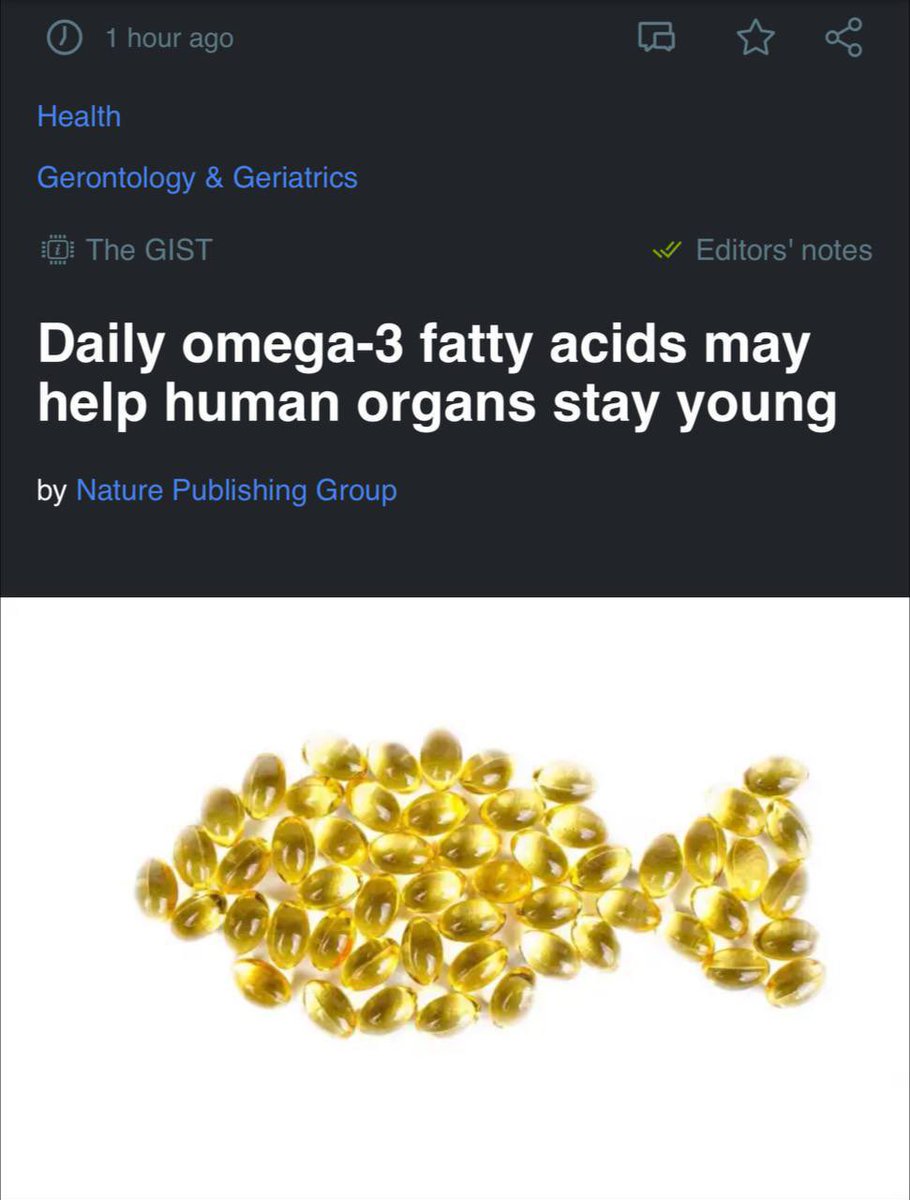 Омега-3 нь хөгшрөлтийг удаашруулж бна гэнэ. Судалгаанаас үзэхэд өдөрт нэг грамм нэмэлт тэжээл хэрэглэх нь амьдралыг 4 сараар уртасгадаг.
Эрдэмтэд нэмэлтийг 3 жилийн турш 70-аас дээш насны Швейцарийн 777 оршин суугч дээр туршиж үзжээ. Омега-3 нь дундаж наслалтыг уртасгаад